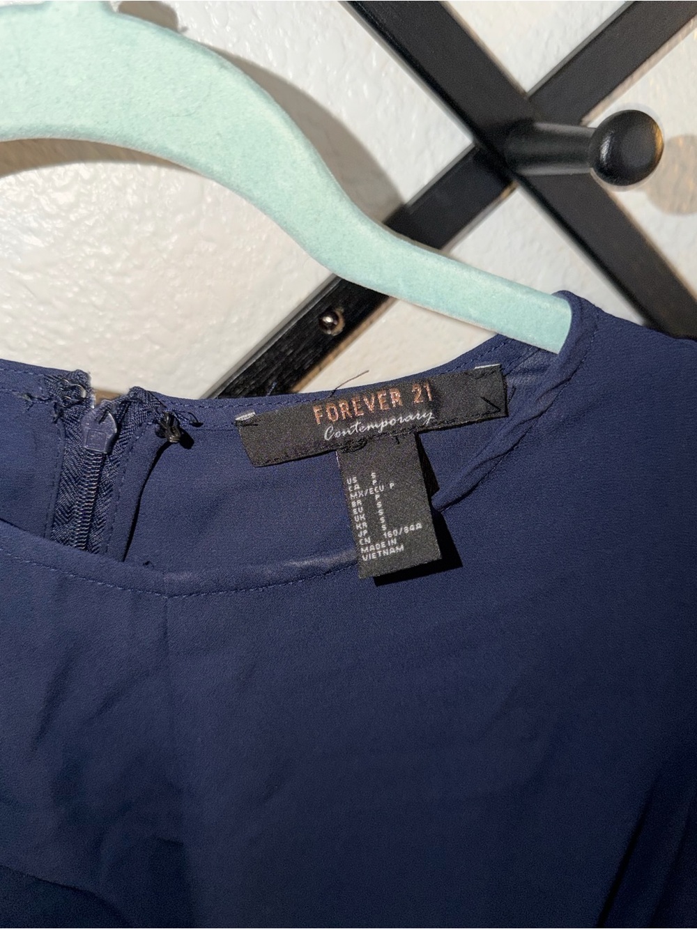 Forever 21 Navy Wrap Peplum Blouse - Picture 4 of 4